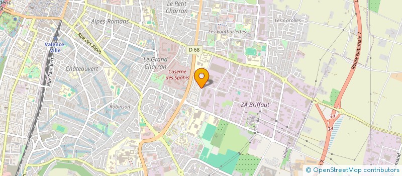 localisation de l'entreprise L.A.J. IMMOBILIER à VALENCE