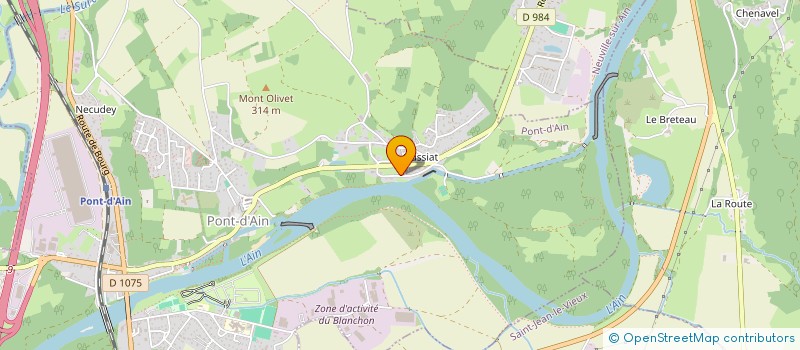 localisation de l'entreprise L.A.L.  PONT-D'AIN