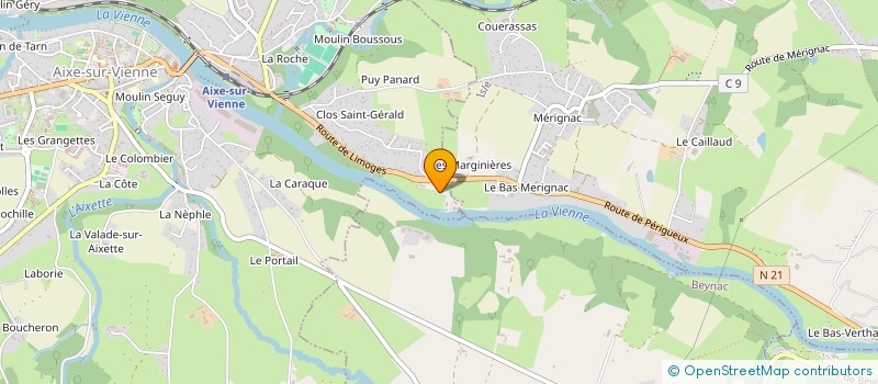 localisation de l'entreprise L.A.M à AIXE-SUR-VIENNE