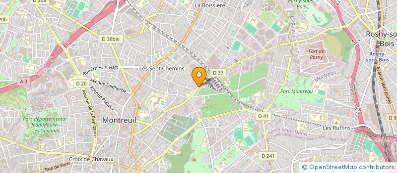 localisation de l'entreprise L.A.M à MONTREUIL