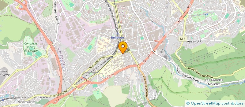 localisation de l'entreprise L.A.M.  SAINT-ETIENNE