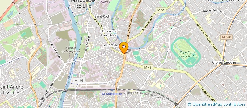 localisation de l'entreprise L.A.M. à MARCQ-EN-BARŒUL