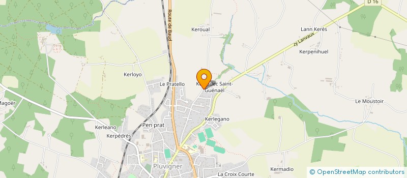 localisation de l'entreprise L.A.M.A.J.  PLUVIGNER