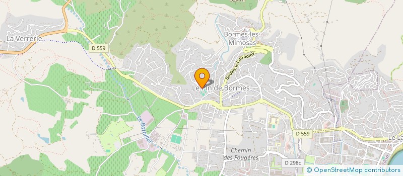 localisation de l'entreprise L.A.M.S à BORMES-LES-MIMOSAS