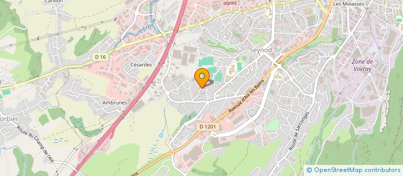 localisation de l'entreprise L 'A-MUSE ASSOCIATION MUSICALE DES ELEVES, PARENTS ET USAGERS DU CONSERVATOIRE DE SEYNOD à ANNECY