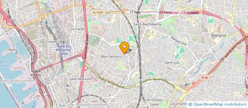localisation de l'entreprise L.A.NET à MARSEILLE