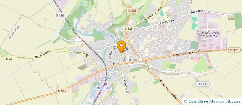 localisation de l'entreprise L.A.PELTIER  MONTDIDIER