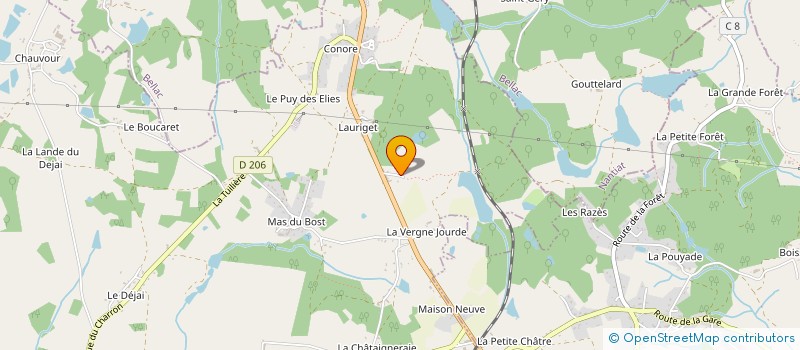 localisation de l'entreprise L.A. PLOMBERIE à PEYRILHAC