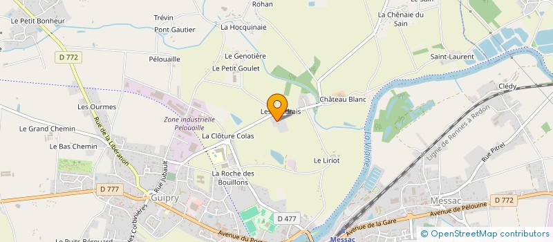 localisation de l'entreprise L'A.R. DU PORTAIL à GUIPRY-MESSAC