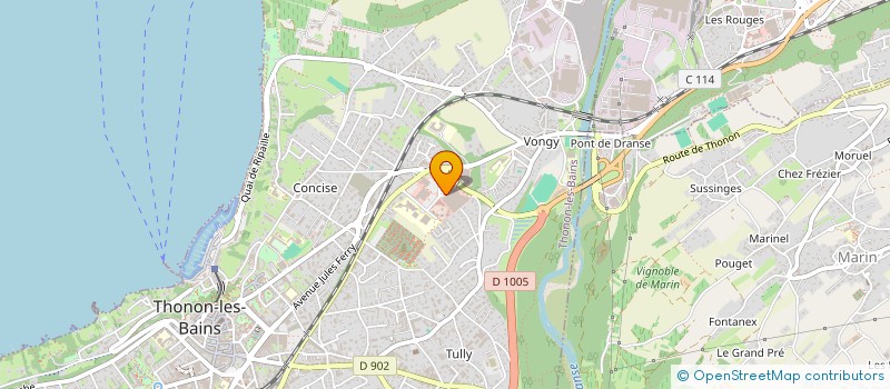 localisation de l'entreprise L-A SPORT à THONON-LES-BAINS