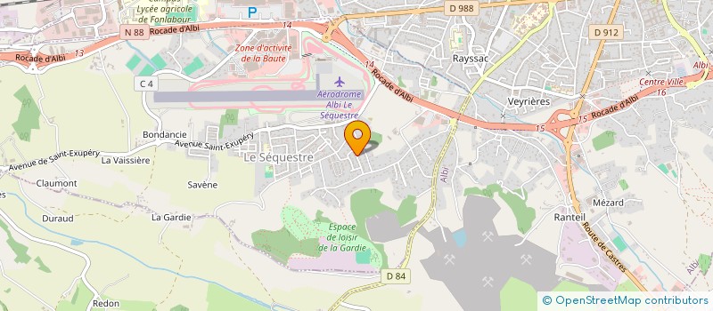 localisation de l'entreprise L.A.T.M.C.  LE SEQUESTRE