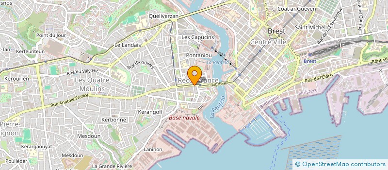 localisation de l'entreprise L'AB PROD à BREST