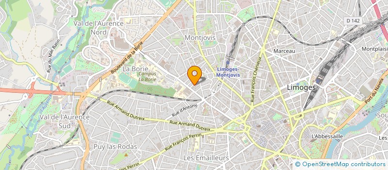 localisation de l'entreprise L'ABADIS à LIMOGES