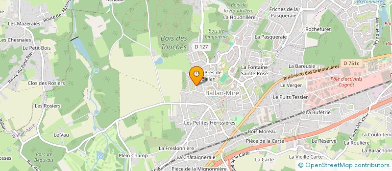 localisation de l'entreprise L'ABBAYE CYCLETTE VERTE  BALLAN-MIRE