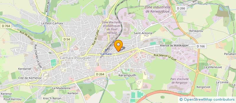 localisation de l'entreprise L'ABBE MARTIAL ETABLISSEMENTS à CARHAIX-PLOUGUER