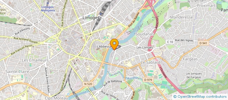 localisation de l'entreprise L'ABEILLE à LIMOGES