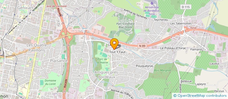 localisation de l'entreprise L'ABEILLE  ARTIGUES-PRES-BORDEAUX