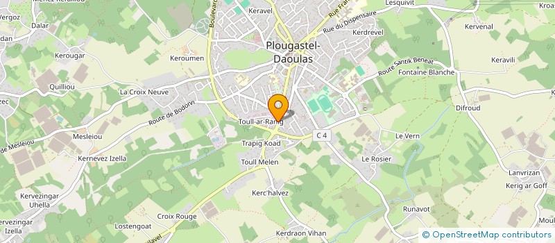 localisation de l'entreprise L'ABRI  PLOUGASTEL-DAOULAS