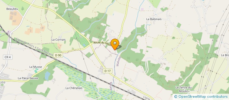 localisation de l'entreprise L'ABRI'CO  MALVILLE