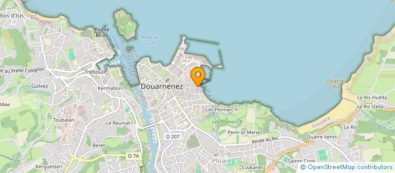 localisation de l'entreprise L'ABRI DE LA TEMPETE  DOUARNENEZ