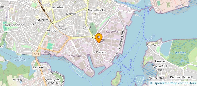 localisation de l'entreprise L'ABRI DU PORT à LORIENT