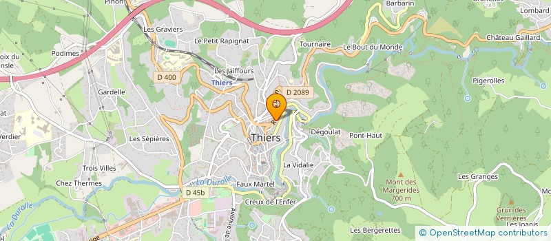 localisation de l'entreprise L'ABRICOTINE  THIERS