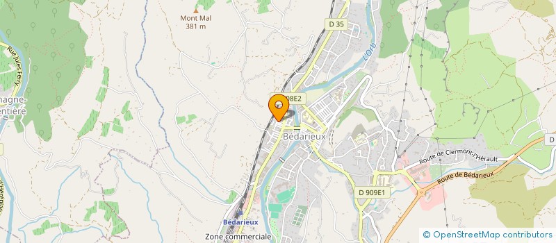 localisation de l'entreprise L'ABSURDE GENIE DES FLEURS  BEDARIEUX