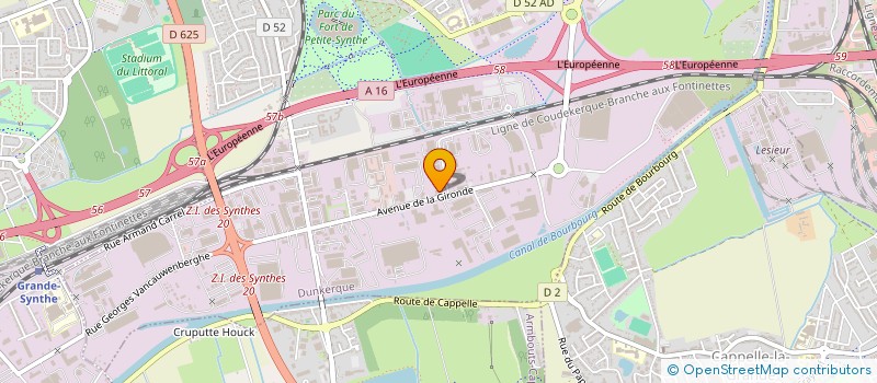 localisation de l'entreprise L'ACACIA à DUNKERQUE