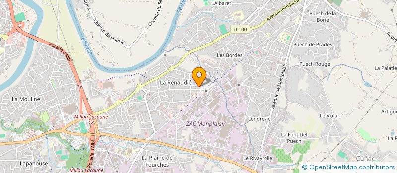 localisation de l'entreprise L'ACACIA à ALBI