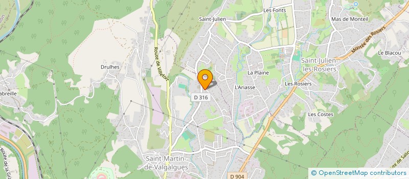 localisation de l'entreprise L'ACACIA  SAINT-MARTIN-DE-VALGALGUES