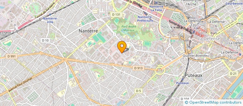 localisation de l'entreprise L'ACADEMIE DES NAGEURS  NANTERRE