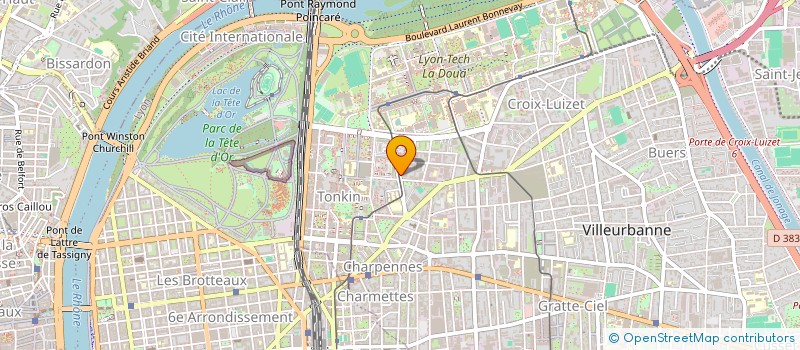 localisation de l'entreprise L' ACADEMIE DES TRAVAUX PUBLICS AUVERGNE-RHONE-ALPES  VILLEURBANNE