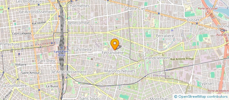 localisation de l'entreprise L'ACADEMIE FORMATION  VILLEURBANNE