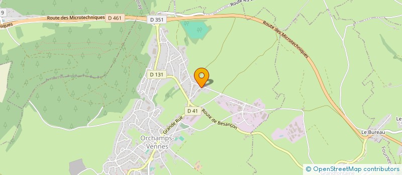 localisation de l'entreprise L'ACCES  ORCHAMPS-VENNES