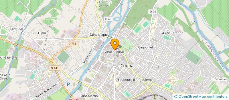 localisation de l'entreprise L ACROPOLIS à COGNAC