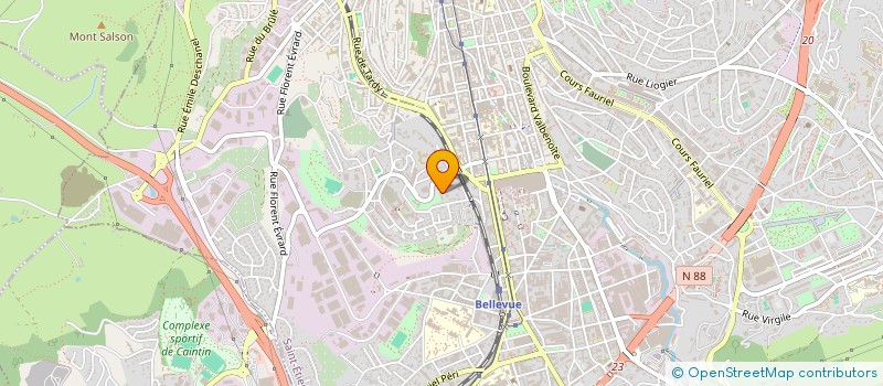 localisation de l'entreprise L ACTION DES JEUNES BEURS à SAINT-ETIENNE