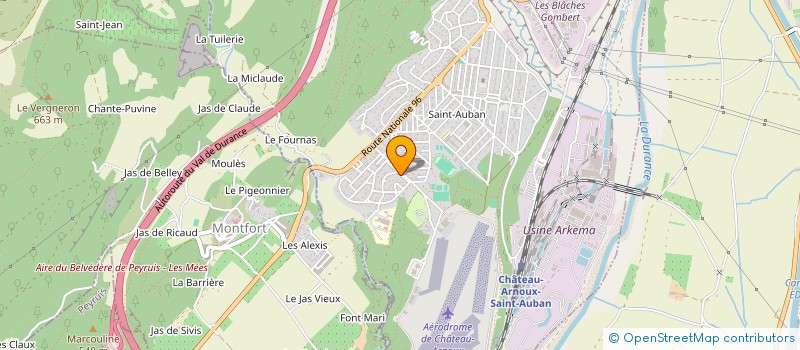 localisation de l'entreprise L'AERODYNE à CHATEAU-ARNOUX-SAINT-AUBAN