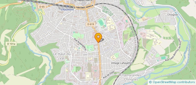 localisation de l'entreprise L AFFRANCHI à CHAUMONT