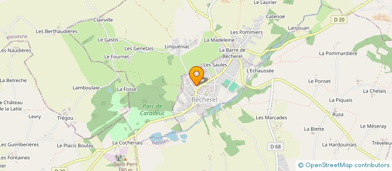 localisation de l'entreprise L'AGAPANTHE  BECHEREL