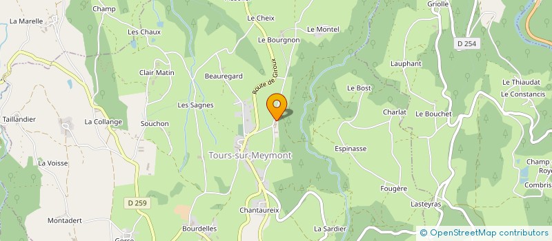 localisation de l'entreprise L'AGAPANTHE  TOURS-SUR-MEYMONT