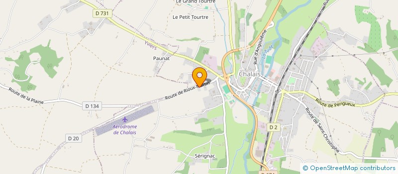 localisation de l'entreprise L'AGAPE à CHALAIS