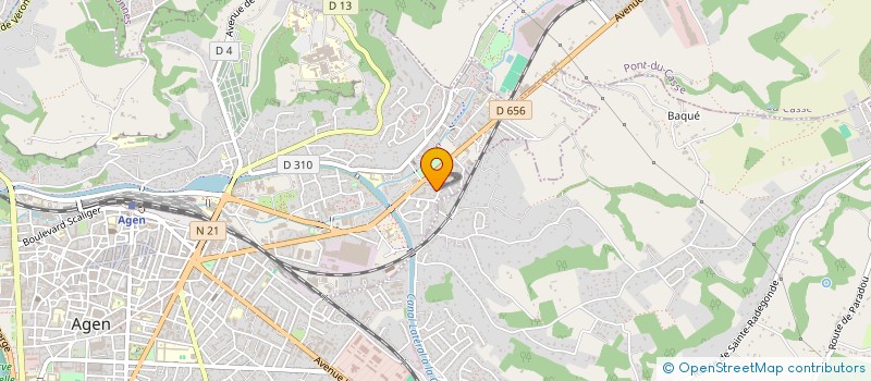 localisation de l'entreprise L'AGENAISE AU FEMININ ( AUX PEDESTRES )  AGEN