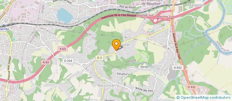 localisation de l'entreprise L'AGENCE QUATRE PAR CINQ  ANGLET