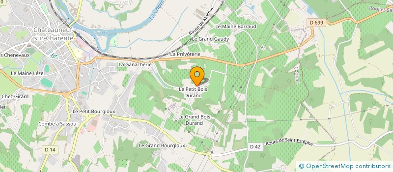 localisation de l'entreprise L'AGRIER à CHATEAUNEUF-SUR-CHARENTE
