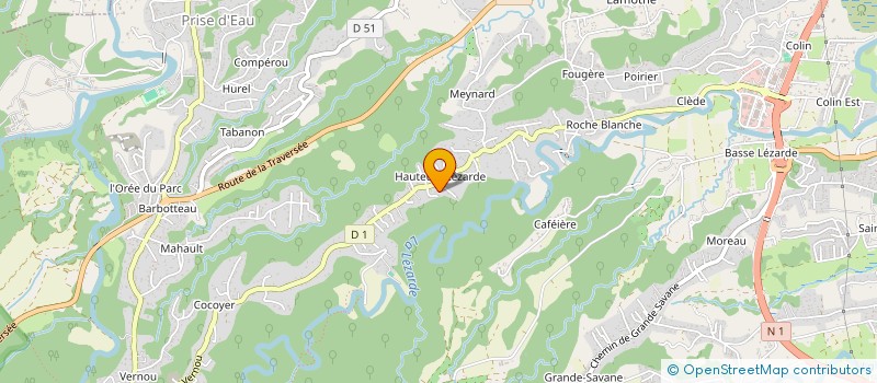 localisation de l'entreprise L'AGROFORESTERIE DE LA LEZARDE  PETIT-BOURG