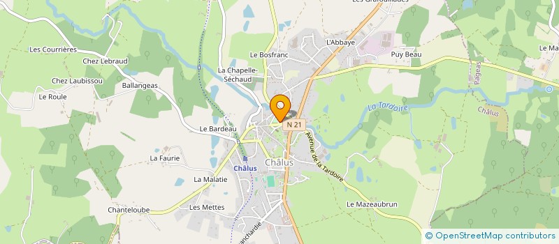 localisation de l'entreprise L'AIGLE AU DIAMANT BLEU à CHALUS
