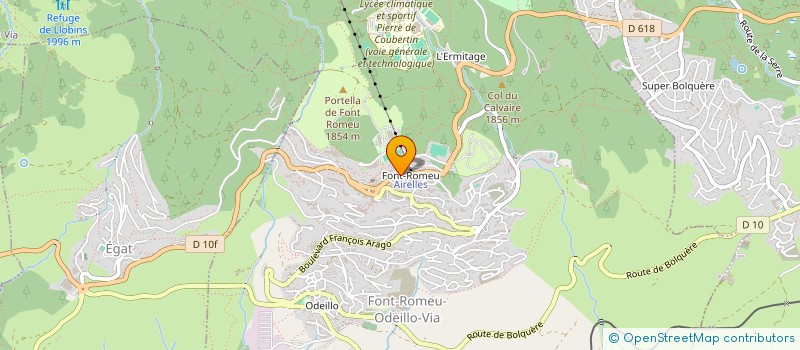 localisation de l'entreprise L'AIGLON  FONT-ROMEU-ODEILLO-VIA