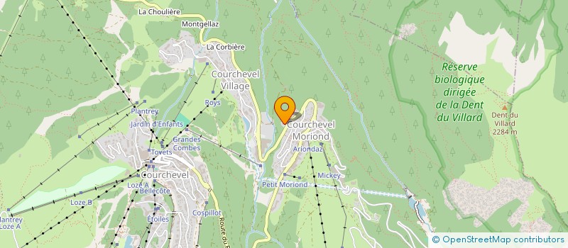 localisation de l'entreprise L'AIGUILLE DU FRUIT à COURCHEVEL