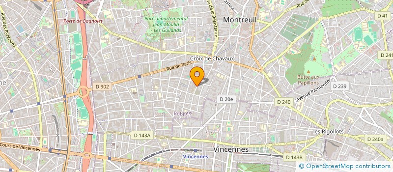 localisation de l'entreprise L'AIGUILLE MAGIC à MONTREUIL