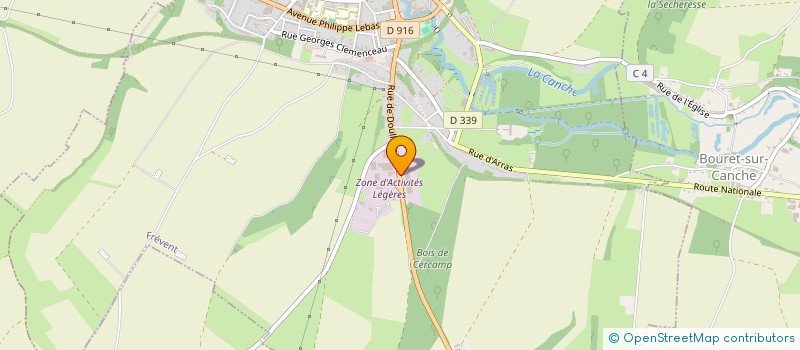 localisation de l'entreprise L'AIGUILLETTE  FREVENT